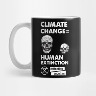 extinction rebellion climate change skull art Mug